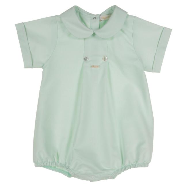 Picture of Rigola Baby Boys Organic Linen Romper - Green Water