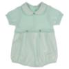 Picture of Rigola Baby Boys Organic Knit & Linen Romper - Green Water