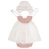 Picture of Granlei Baby Girls Dress Bonnet & Panties Set X 3 - Ivory Pale Pink