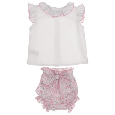 Picture of Granlei Baby Girls Floral Jampant Set X 2 - White Pink