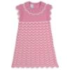 Picture of Granlei  Girls Knitted ZigZag Dress - Fucsia Pink White