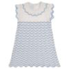 Picture of Granlei  Girls Knitted ZigZag Dress - White Blue