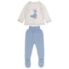 Picture of Granlei Baby Boys Soft Knit Bunny Sweater & Pant Set X 2 - White Blue