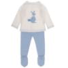 Picture of Granlei Baby Boys Soft Knit Bunny Sweater & Pant Set X 2 - White Blue