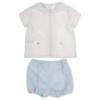 Picture of Granlei Baby Boys Peter Pan Blouse & Pant Set X 2 - White Blue