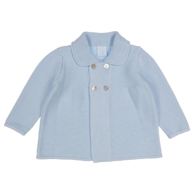 Picture of Granlei Baby Boys Soft Knit Traditional Pram Coat - Blue 