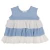 Picture of Granlei  Girls Knitted Ruffle Top & Shorts Set X 2 - Blue White