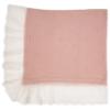 Picture of Granlei Baby Girls Soft Knit Shawl With Wide Lace Ruffle - Pale Pink Ivory