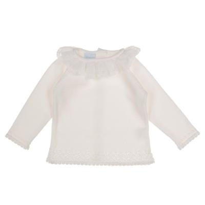 Picture of Granlei Baby Girls Soft Knit Lace Collar Sweater & Pant Set X 2 - Ivory 