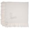 Picture of Granlei Baby Soft Knit Shawl With Wide Lace Ruffle - Ivory 