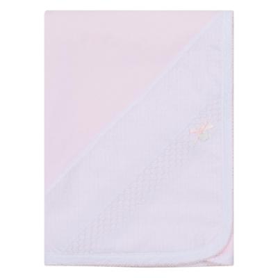 Picture of Deolinda Baby Girls Bombon Shawl Blanket - White Pink