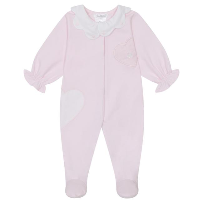 Picture of Deolinda Baby Lina Heart Babygrow  - Pink White