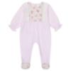 Picture of Deolinda Baby Girls Maria Floral Bib Babygrow  - Pink White