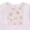 Picture of Deolinda Baby Girls Maria Floral Bib Babygrow  - Pink White