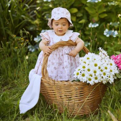 Picture of PRE ORDER Deolinda Baby Girls Maria Floral Dress & Bloomers Set X 2 - Pink White