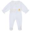 Picture of Deolinda Baby Girls Sunny Ruffle Babygrow  - White Yellow