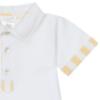 Picture of Deolinda Boys Sunny Short Sleeve Polo Top & Stripe Shorts Set - White Yellow