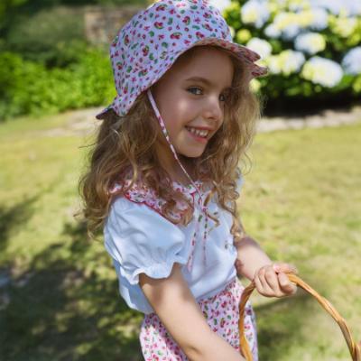 Picture of Deolinda Baby Girls Fresh Cherry Print Sun Hat - Pink Red