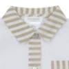 Picture of Deolinda Baby Boys Espresso Wide Stripe Babygrow  - White Beige