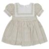 Picture of Deolinda Girls Espresso Puff Sleeve Sailor Collar Dress - White Beige