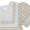 Picture of Deolinda Girls Espresso Puff Sleeve Sailor Collar Dress - White Beige