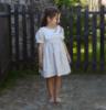 Picture of Deolinda Girls Espresso Puff Sleeve Sailor Collar Dress - White Beige