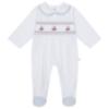 Picture of Deolinda Baby Boys Victory Smocked Boats Babygrow  - White Blue Red