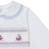 Picture of Deolinda Baby Boys Victory Smocked Boats Babygrow  - White Blue Red