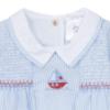 Picture of Deolinda Baby Boys Victory Smocked Boats Romper  - White Blue Red 