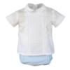 Picture of PRE ORDER Miranda Baby Boys Polka Jampant Set X 2 - White Blue