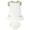 Picture of PRE ORDER Miranda Baby Girls Textured Dress & Panties Set X 2 - Ivory Beige