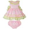 Picture of Miranda Baby Girls Ruffle Dress & Panties Set X 2 - Neon Pink Green