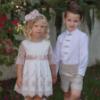 Picture of Miranda  Girls Tulle & Lace Occasion Dress - Ivory Pink