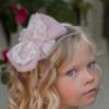 Picture of Miranda Girls Tulle & Lace Occasion Hair Clip Accessory - Ivory Pink