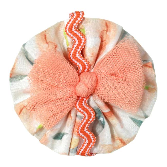 Picture of Miranda Girls Tulle & Floral Hair Accessory - White Orange