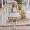 Picture of Miranda Girls Sleeveless Occasion Dress - Ivory Beige