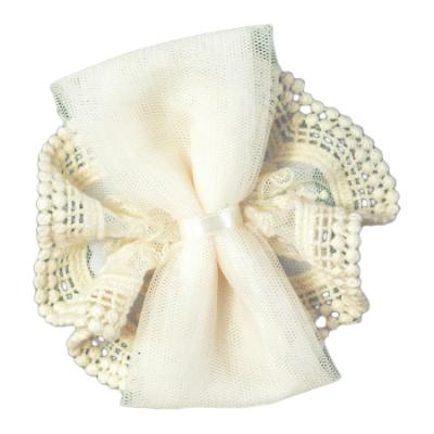 Picture of Miranda Girls Tulle & Lace Hair Accessory - Ivory Beige