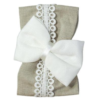 Picture of Miranda Girls Textured Bow Hair Accessory - Ivory Beige 