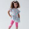 Picture of Daga Girls Magic Bow Tunic & Leggings Set X 2 - Aqua Blue Pink