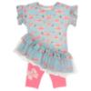 Picture of Daga Girls Magic Bow Tunic & Leggings Set X 2 - Aqua Blue Pink