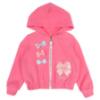 Picture of Daga Girls Magic Bow Applique Hooded Bomber Jacket - Fucsia Pink 