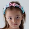 Picture of Daga Girls Magic Bow Headband - Aqua Blue Coral Pink 