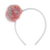 Picture of PRE ORDER Daga Girls Magic Bow PomPom Headband - Aqua Blue Coral Pink