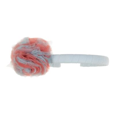 Picture of Daga Girls Magic Bow PomPom Headband - Aqua Blue Coral Pink