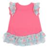 Picture of Daga Girls Magic Bow Ruffle Tunic & Print Legging Set X 2 - Fucsia Pink Aqua Blue 