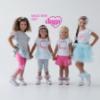 Picture of PRE ORDER Daga Girls Magic Bow Ruffle Tunic & Print Capri Leggings Set X 2 - Fucsia Pink Aqua Blue 