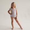 Picture of PRE ORDER Daga Girls Magic Bow AOP Print Lycra Swimsuit  - Aqua Blue Coral Pink 