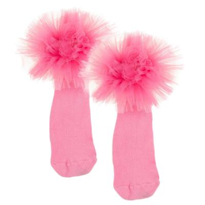 Picture of Daga Girls  Ankle Socks With Tulle - Fuchsia Pink