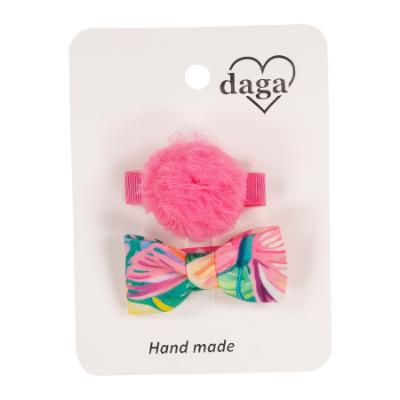 Picture of Daga Girls Pink Paradise Hair Clips X 2 - Fucsia Pink Multi