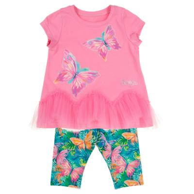 Picture of Daga Girls Pink Paradise Tunic & Leggings Set X 2 - Fucsia Pink Blue